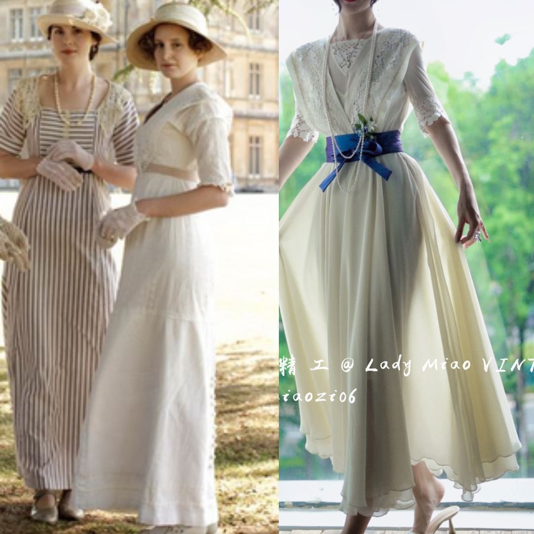 Downtown Abbey Remake Edwardian Vintage Dress – Retro Fairy