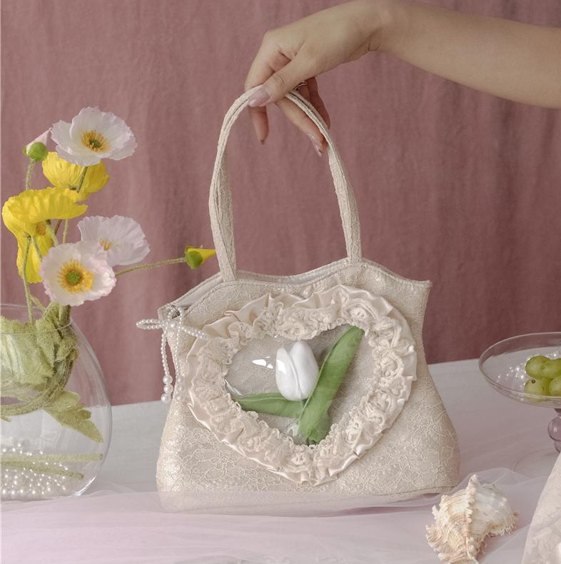 Handmade Fairycore Pearl Studded Hand Bag – Retro Fairy