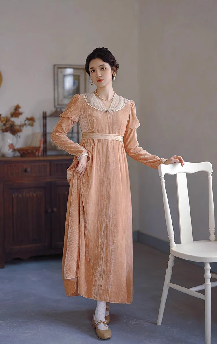 regency dress edwardian dress royalcore dress period drama inspired dress