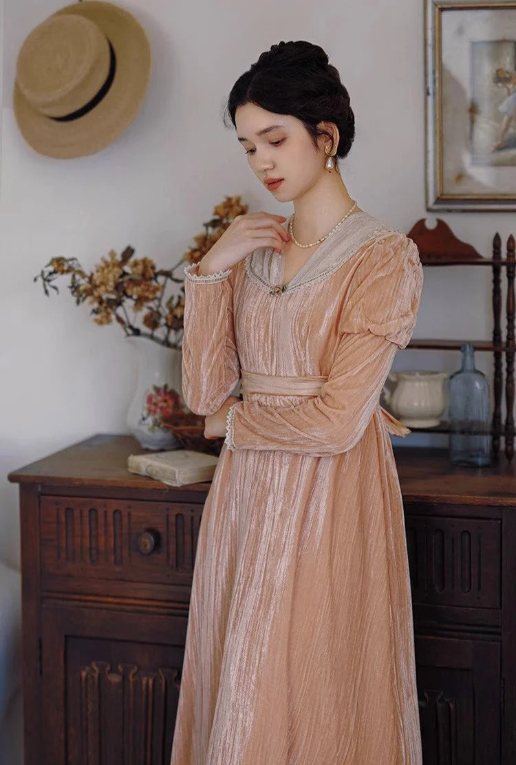 Regency Style Puff Sleeves Dress