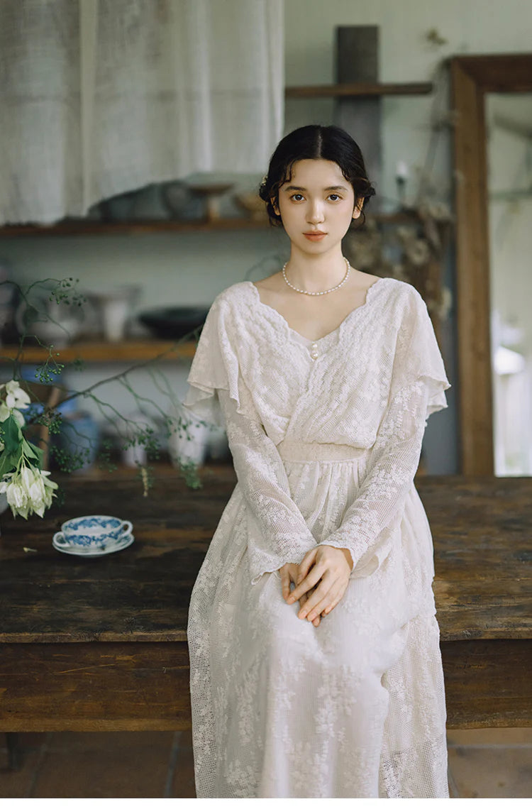 Vintage Softcore Lace Embroidery Dress