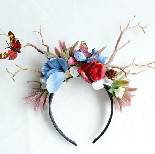 Fairycore Flower Hair Crown Bridal Hair Band