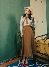 Load image into Gallery viewer, Vintage 50s Academia Blouse Vest Skirt Set
