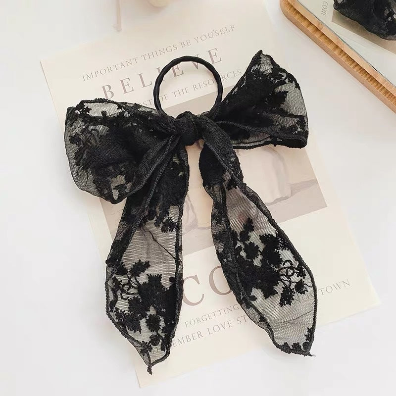 Retro Bow Tie Lace Hair Clip