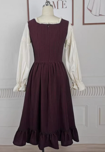 Cottagecore Lace up vintage cotton dress