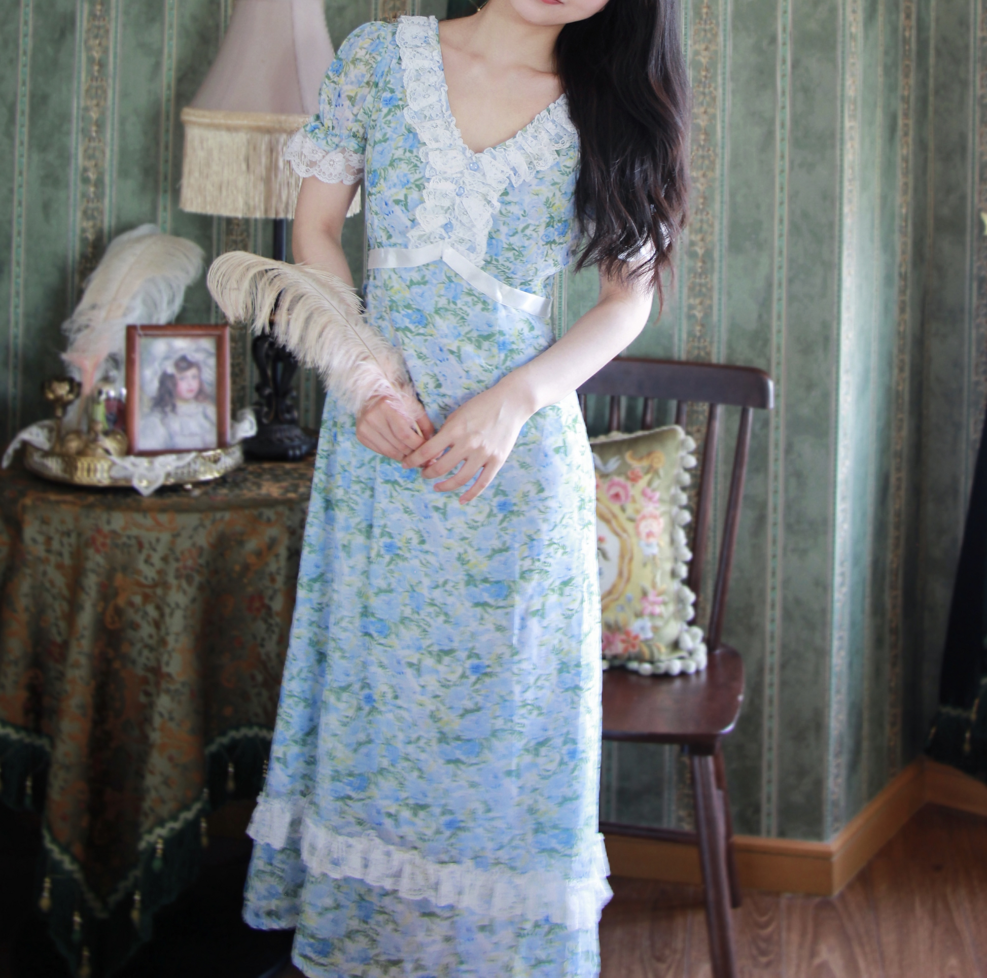 vintage dress period drama dress edwardian dress Regency Dress plus size dress