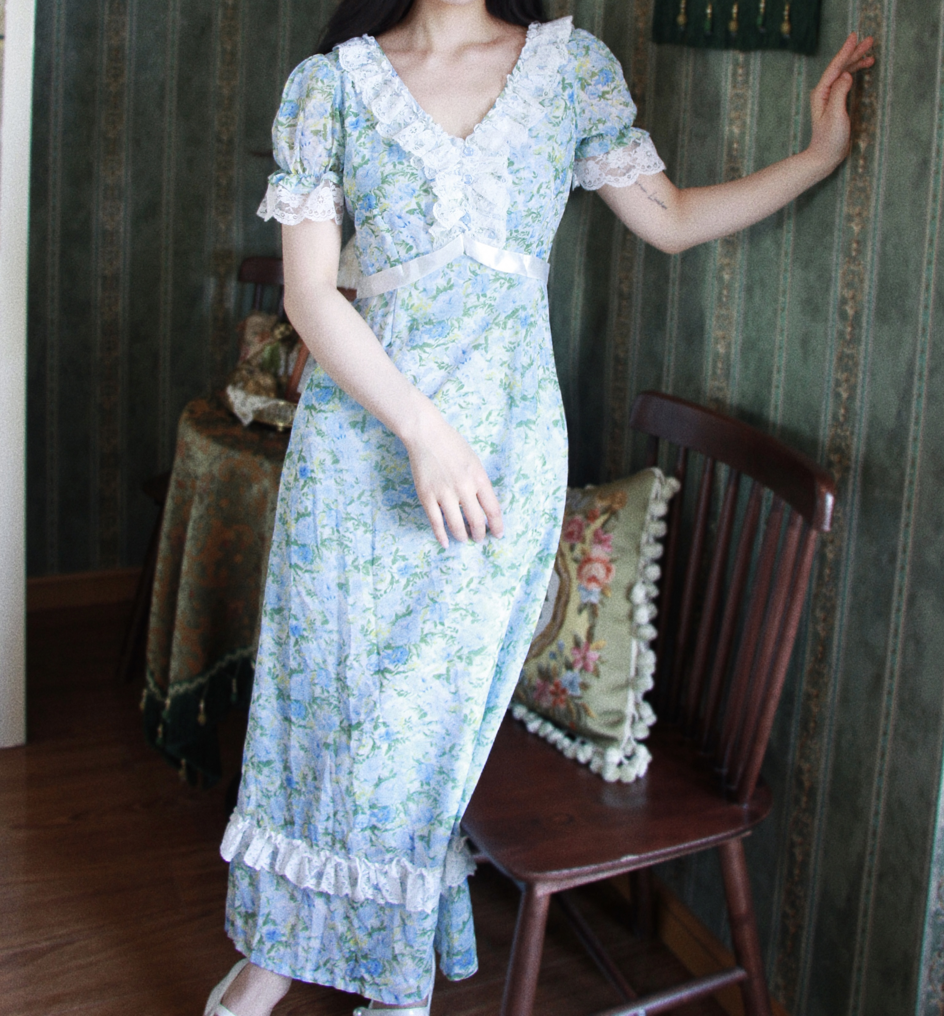  vintage dress period drama dress edwardian dress Regency Dress plus size dress