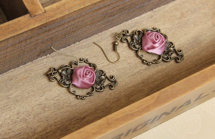 Vintage Style Rose Ear Hooks Earrings