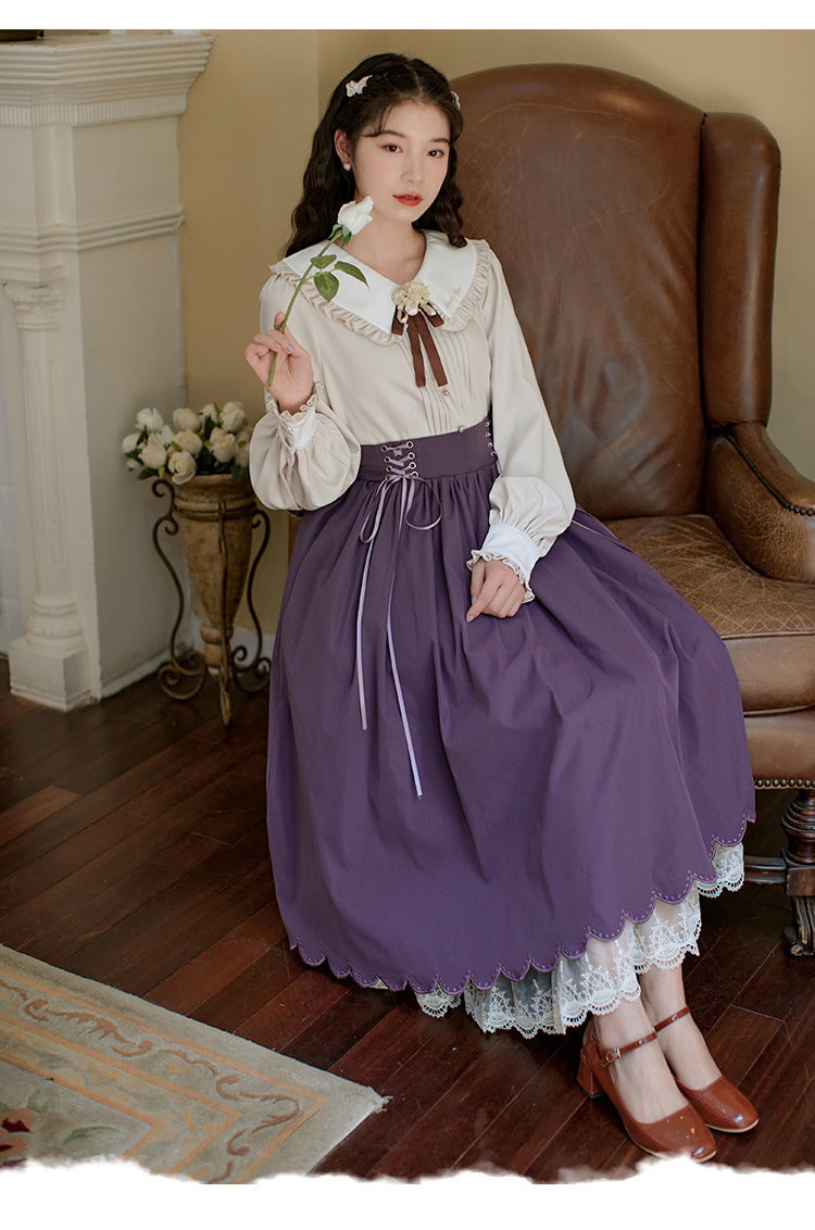 Retro Academia Blouse Skirt Set