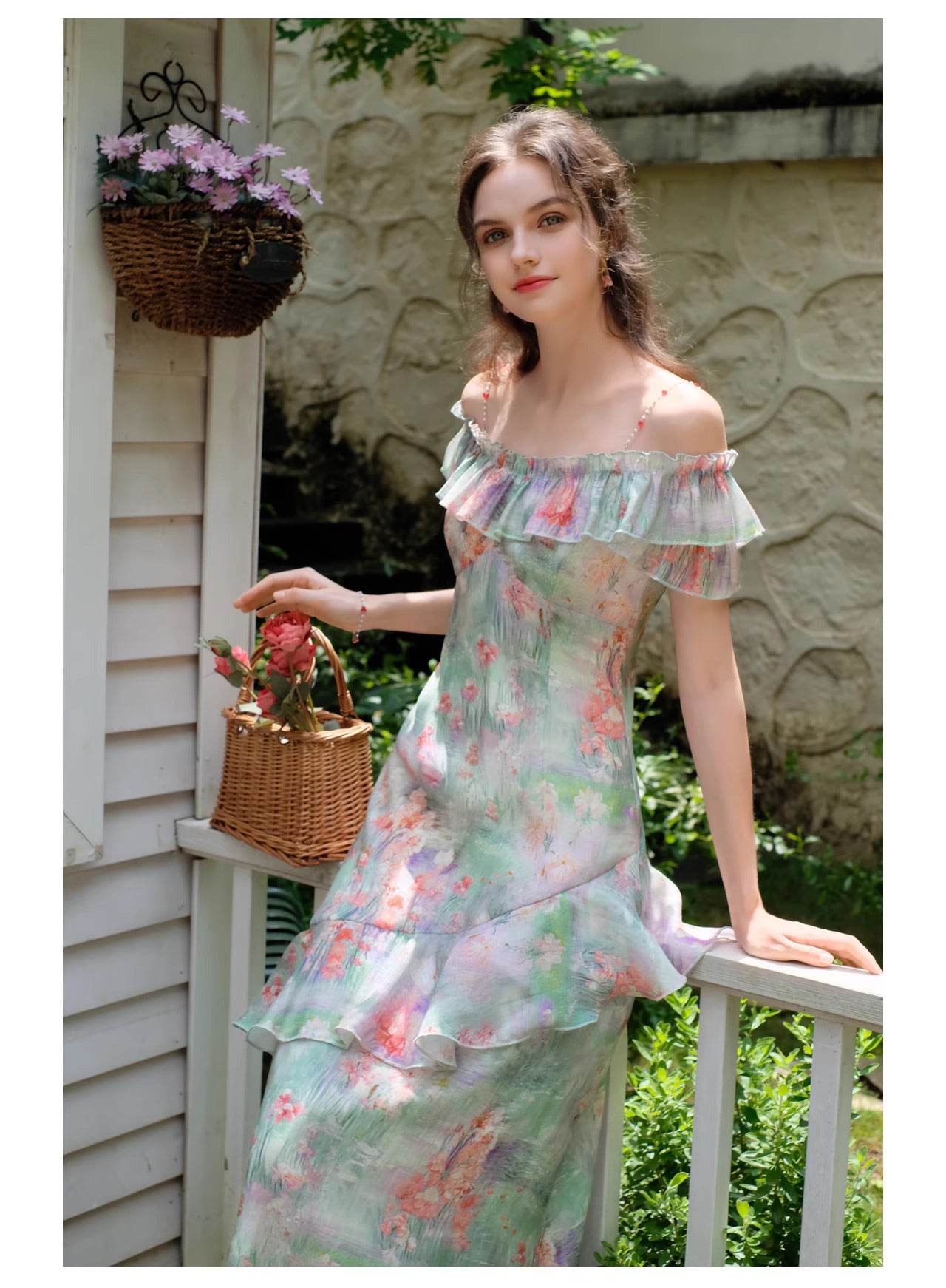 Dreamy Monet's Garden Floral Dress