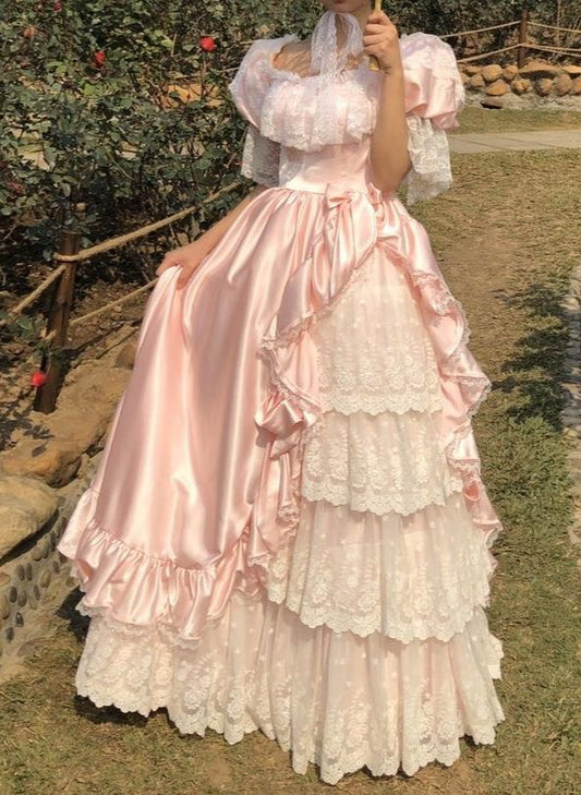 vintage wedding gown victorian wedding gown gunnesax dress princess dress kawaii dress fairycore dress bridal dress