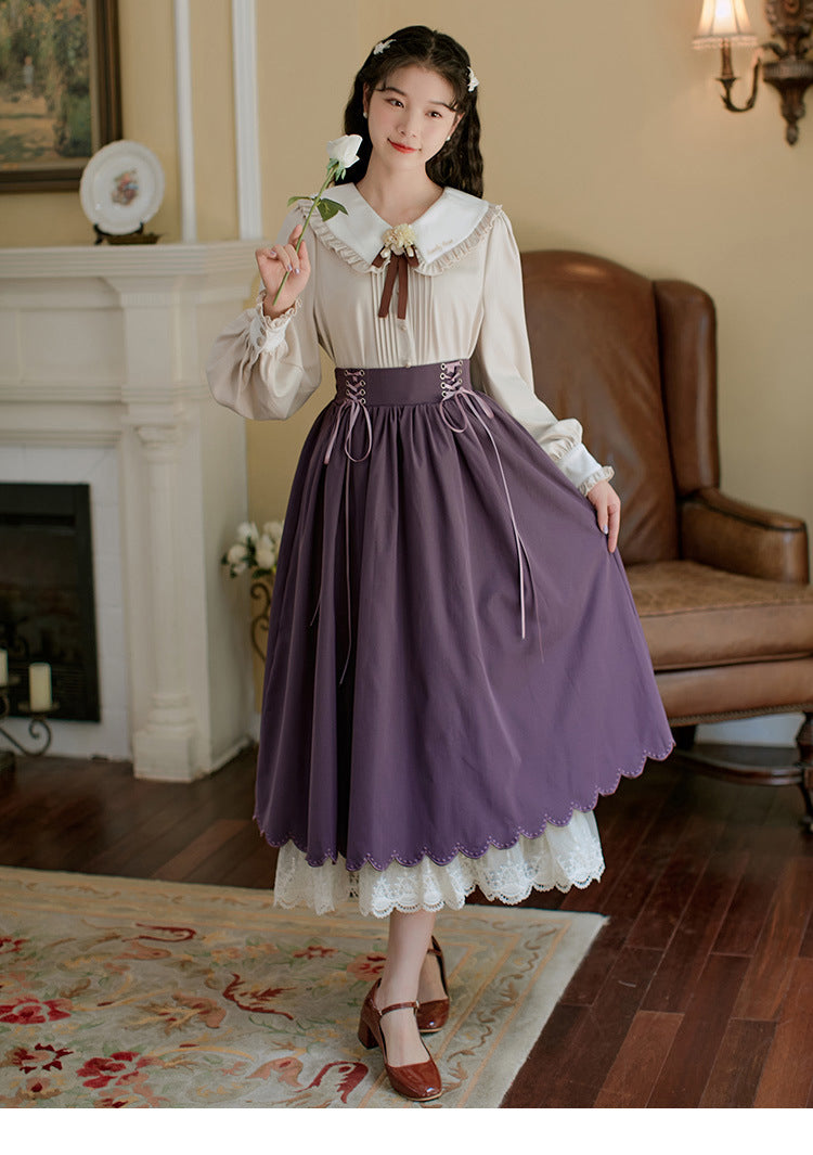 Retro Academia Blouse Skirt Set