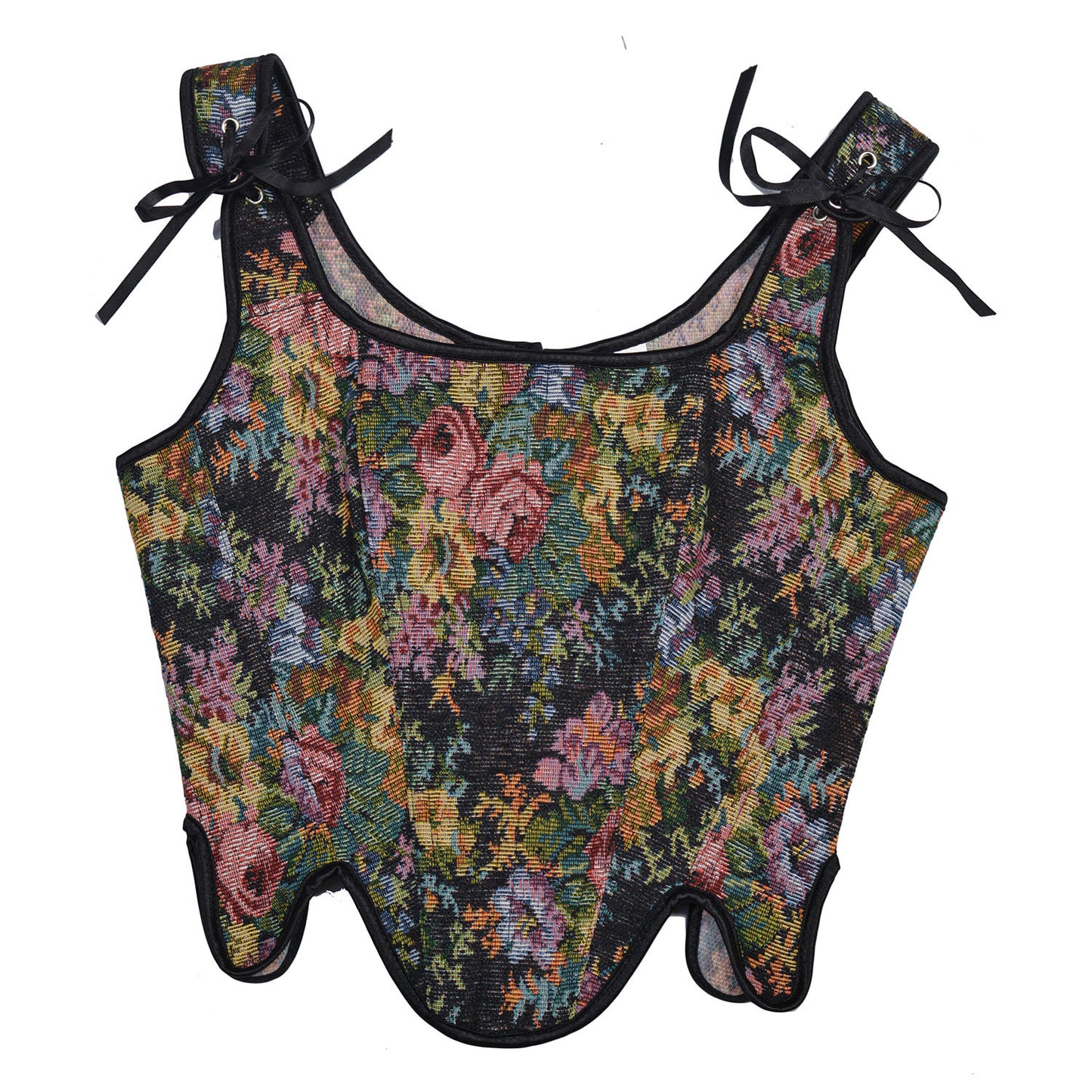 Vintage Style Jacquard Floral Corset Stay