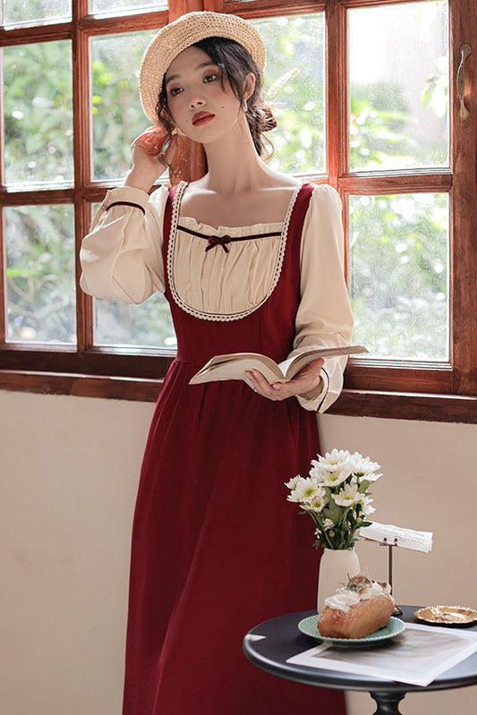 vintage dress cottagecore dress prairie dress period drama dress academia dress