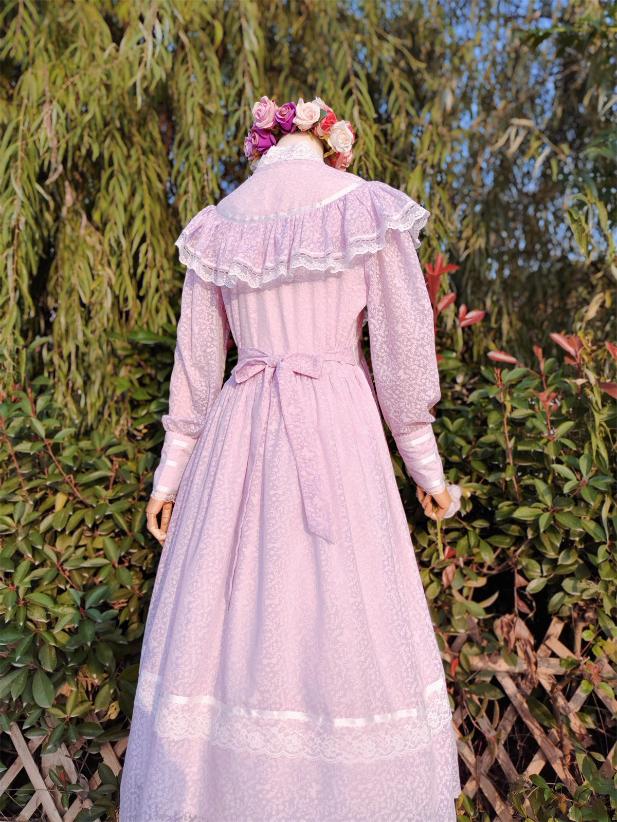 Gunne Sax Remake 70s Pastel Prairie Dress