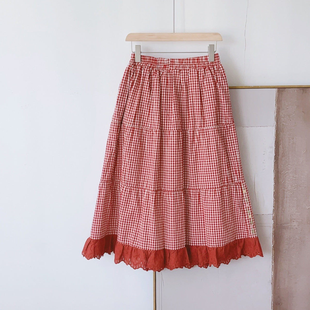 Cottagecore Patchwork Embroidery Skirt