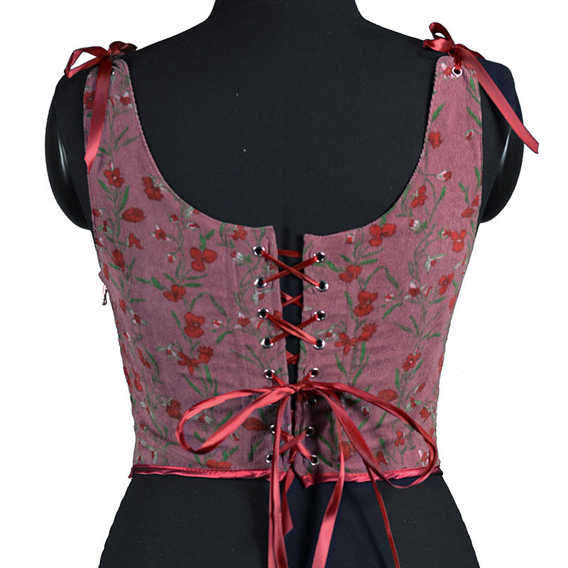 Retro Fairycore Bow Tie Corset