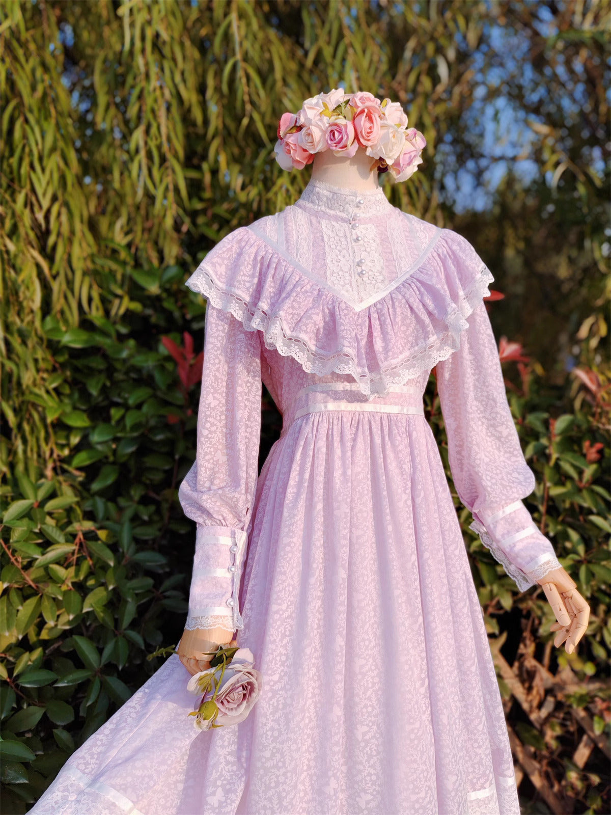 Gunne Sax Remake 70s Pastel Prairie Dress