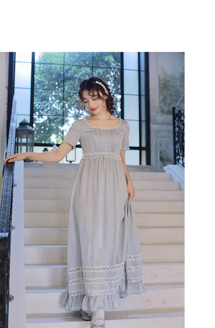 Vintage Regency Style Blue Dress