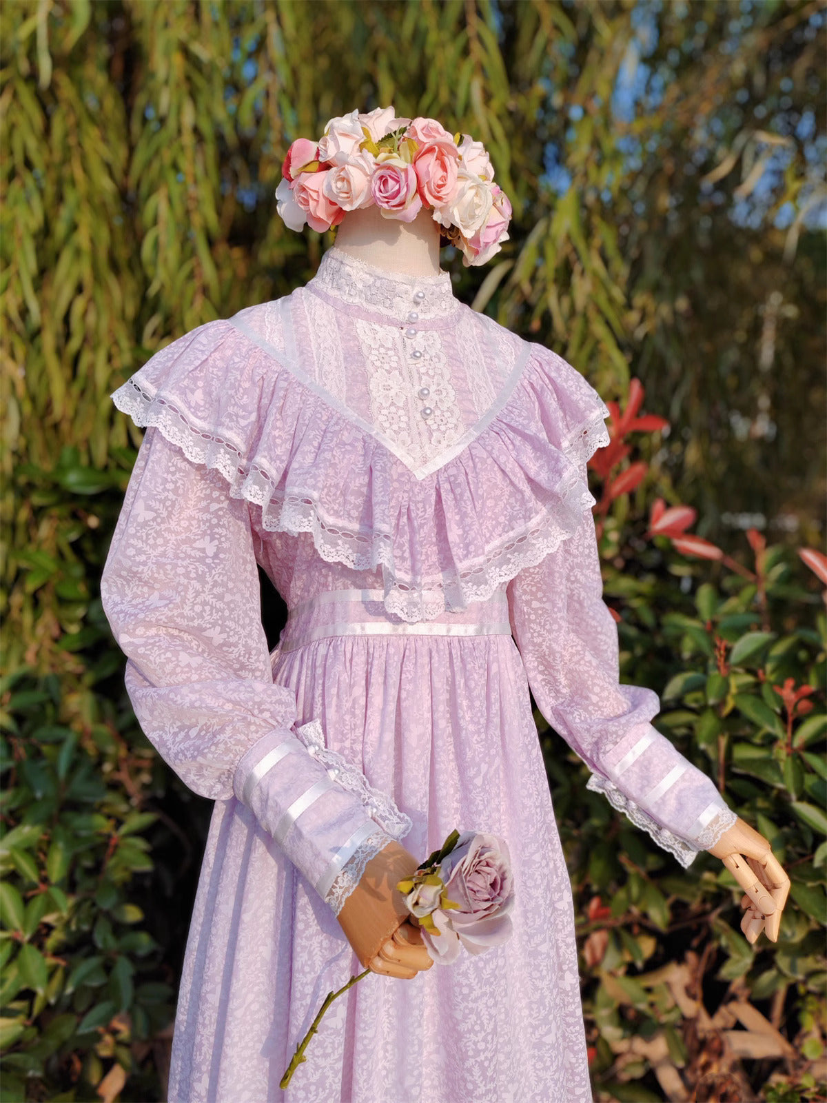 Gunne Sax Remake 70s Pastel Prairie Dress