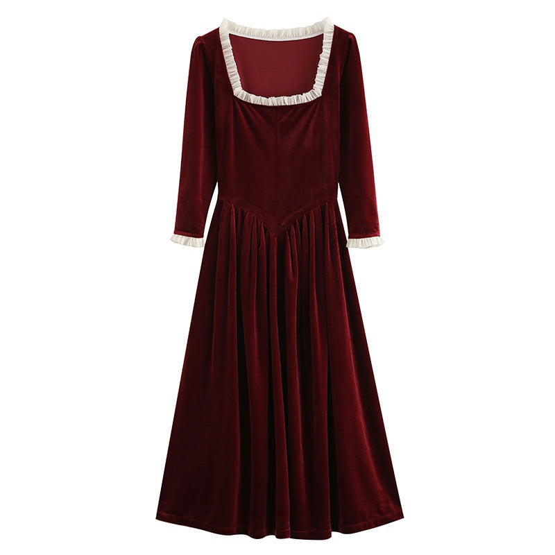 vintage dress gothic dress velvet dress halloween dress christmas dress