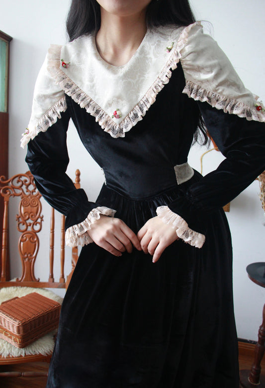 vintage dress gothic dress dark academia edwardian dress