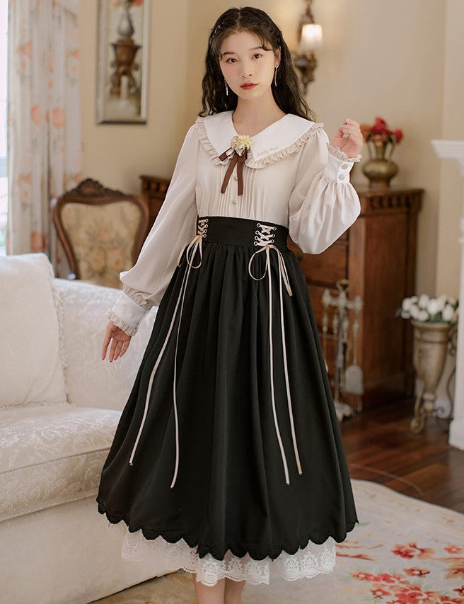 Retro Academia Blouse Skirt Set