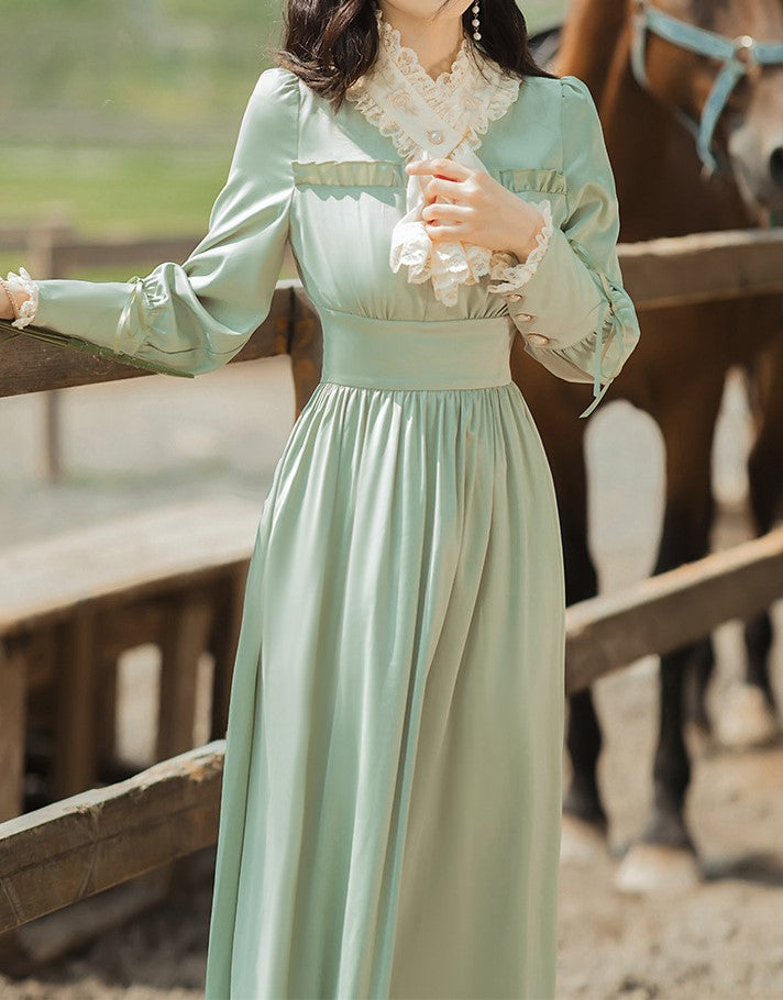 Retro Parisian 50s Green Dress