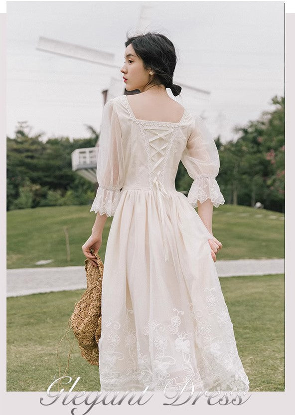 fairycore dress cottagecore dress vintage dress lace dress victorian dress edwardian dress