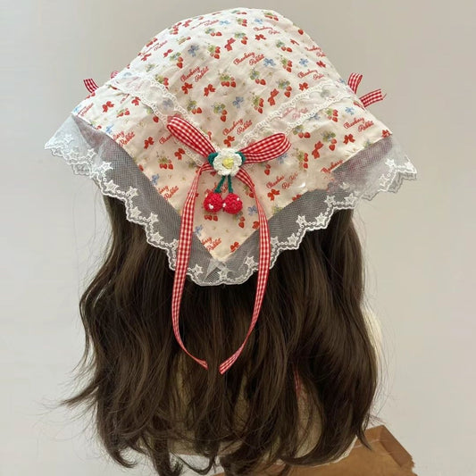 Cottagecore Cute Floral Head Scarf