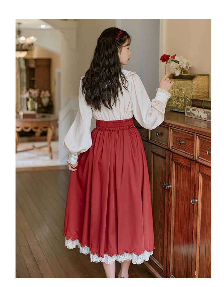 Retro Academia Blouse Skirt Set