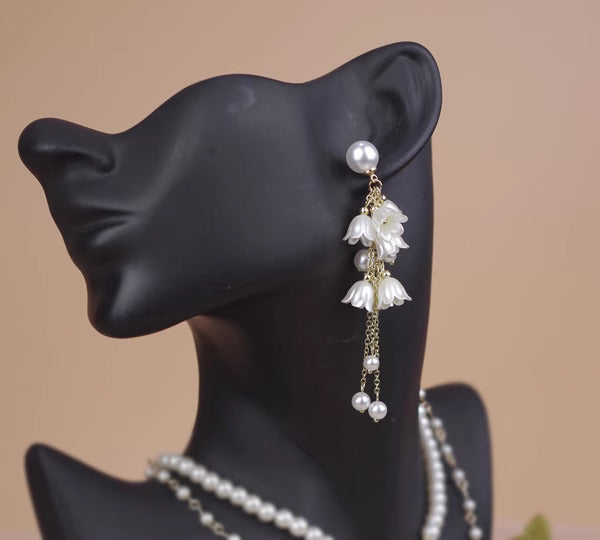 Handmade Lily of the Valley Earrings & Necklace