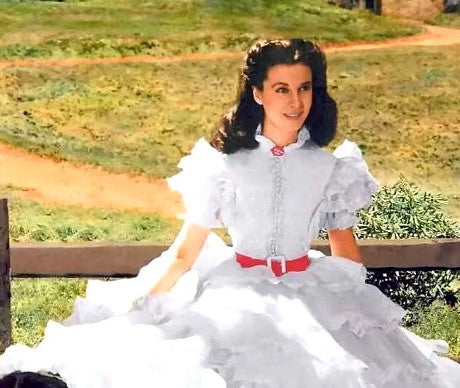 Gone with the wind Reproduction White Prom Dress