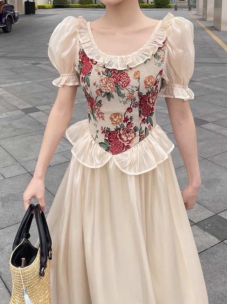 Dreamy Floral Corset Dress [Extended sizes]