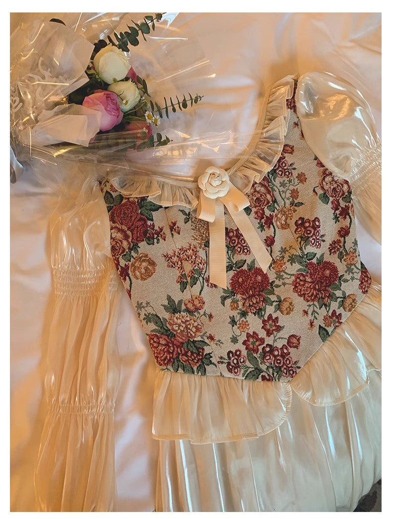 Dreamy Floral Corset Dress [Extended sizes]