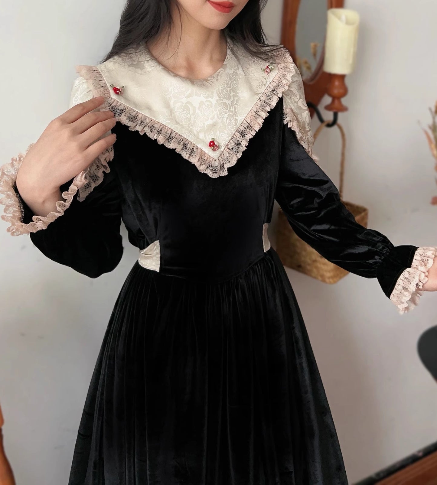 vintage dress gothic dress dark academia edwardian dress