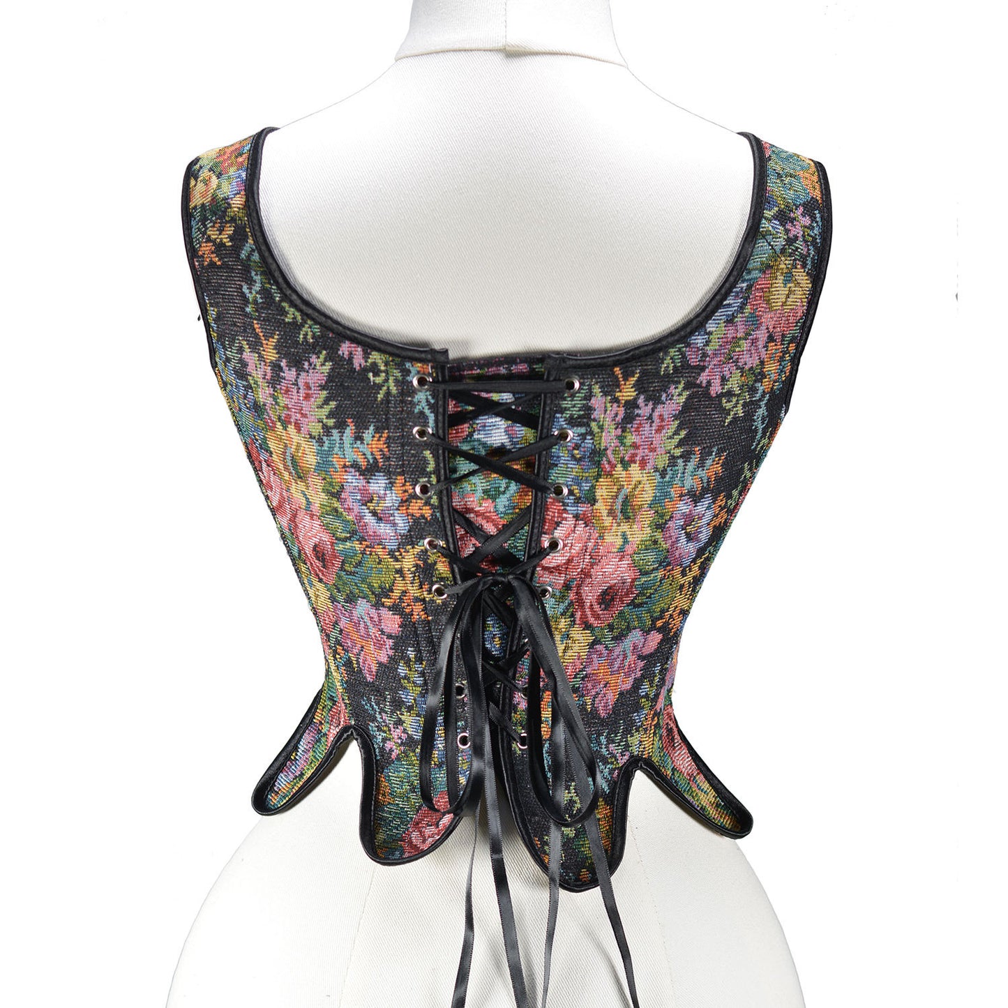 Vintage Style Jacquard Floral Corset Stay