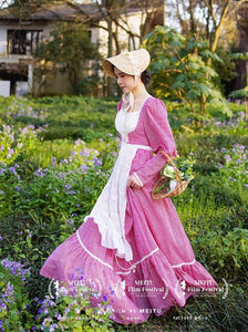 vintage dress cottagecore dress party dress 1930s 1940s dress 1950s dress 1900 dress Edwardian dress Prairie dress Lawn dress Period Drama Style Regency Dress Gunnesax dress