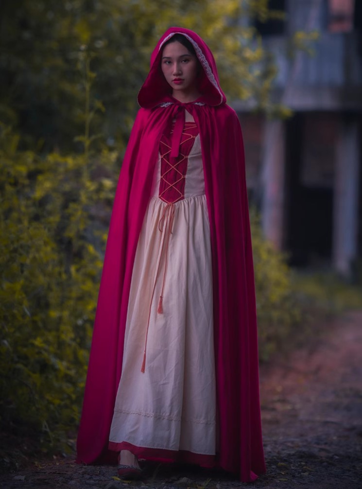 Medieval Style Hooded Cloak halloween costume vintage clothing  period drama inspired outfit