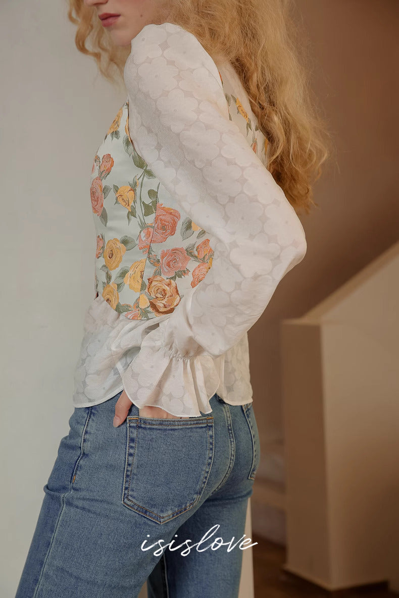 Retro Floral Vest Top