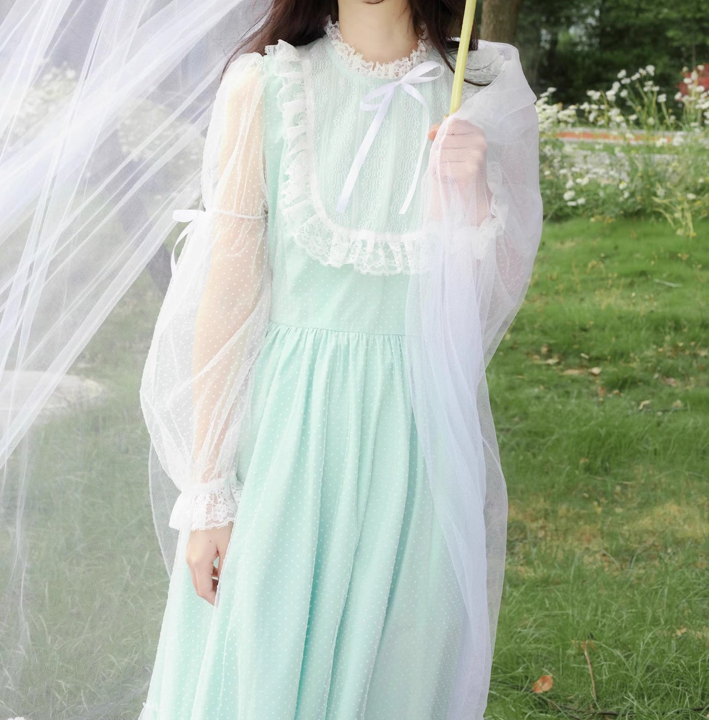 Gunne Sax Remake Dreamy Tulle Dress with Bow