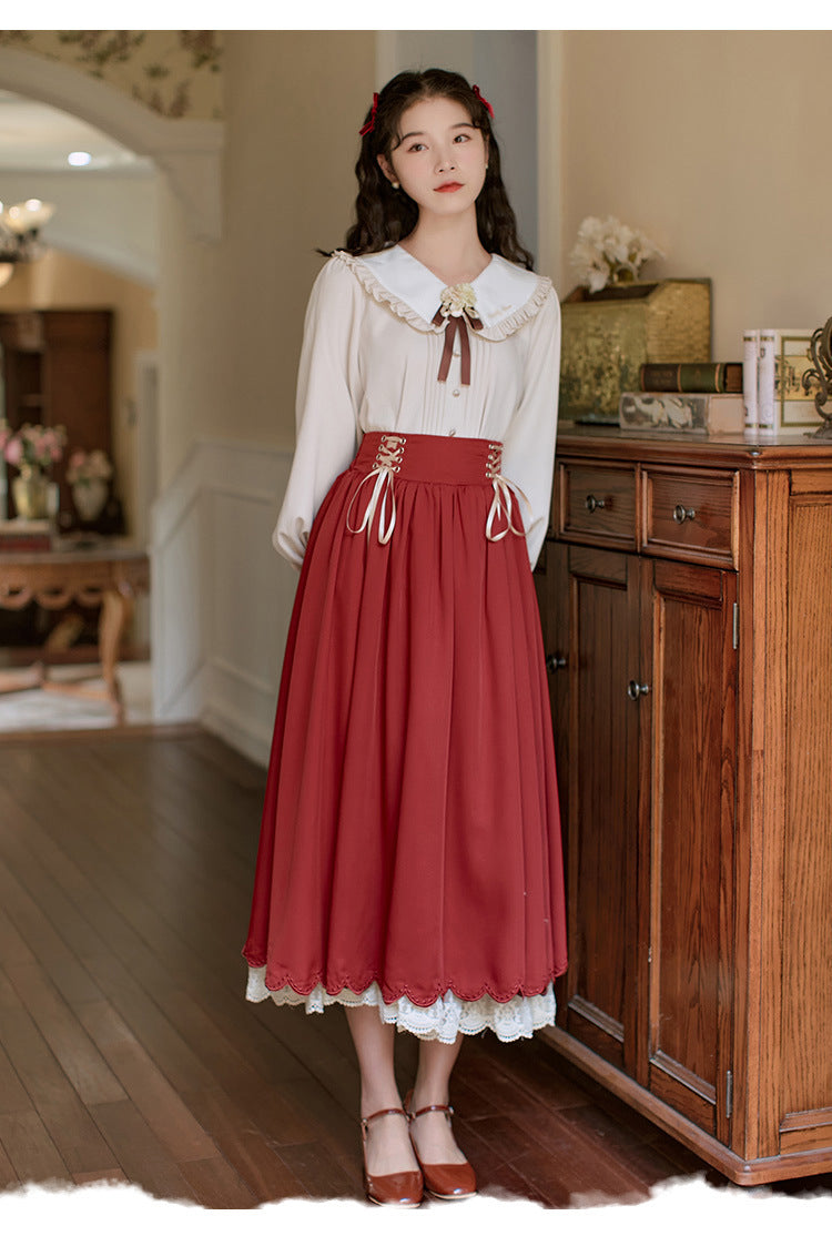 Retro Academia Blouse Skirt Set