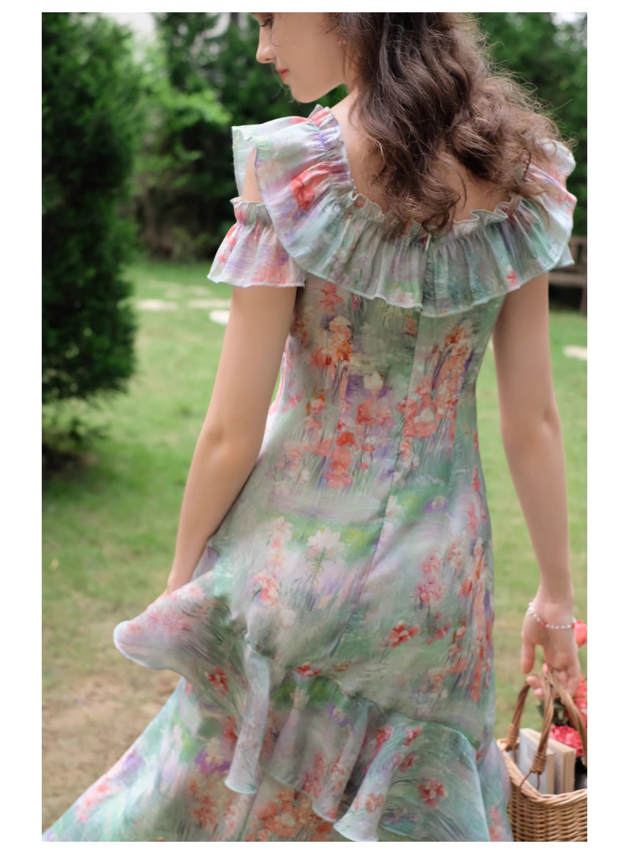 Dreamy Monet's Garden Floral Dress