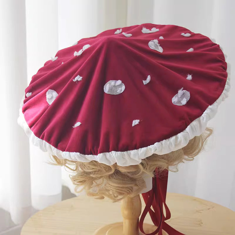 Cotton Candy Mushroom Hat high quality handmade hat mushroom art cottage core fashion