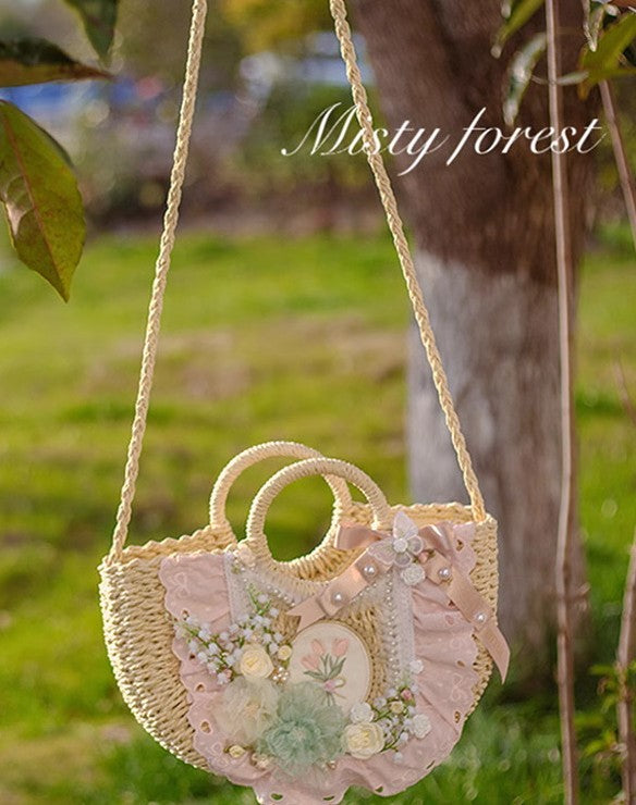 Fairy cottagecore high quality embroidered purse