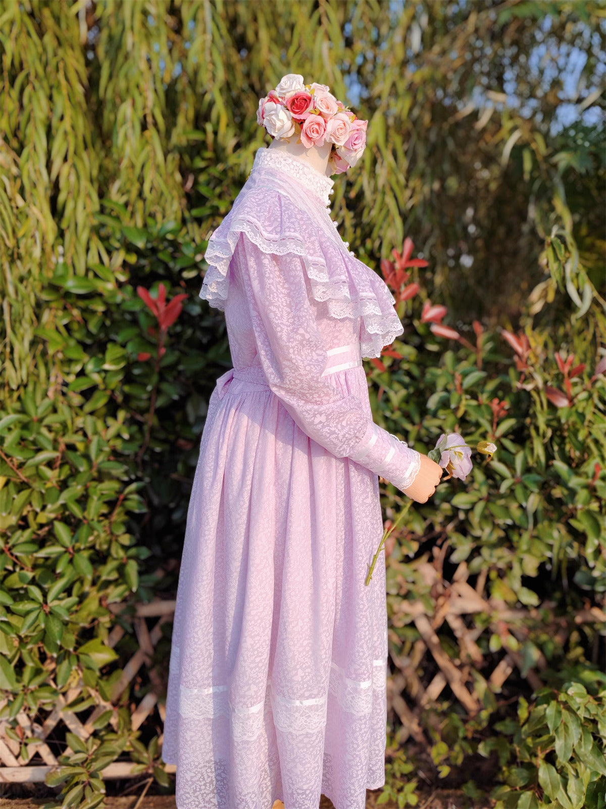 Gunne Sax Remake 70s Pastel Prairie Dress