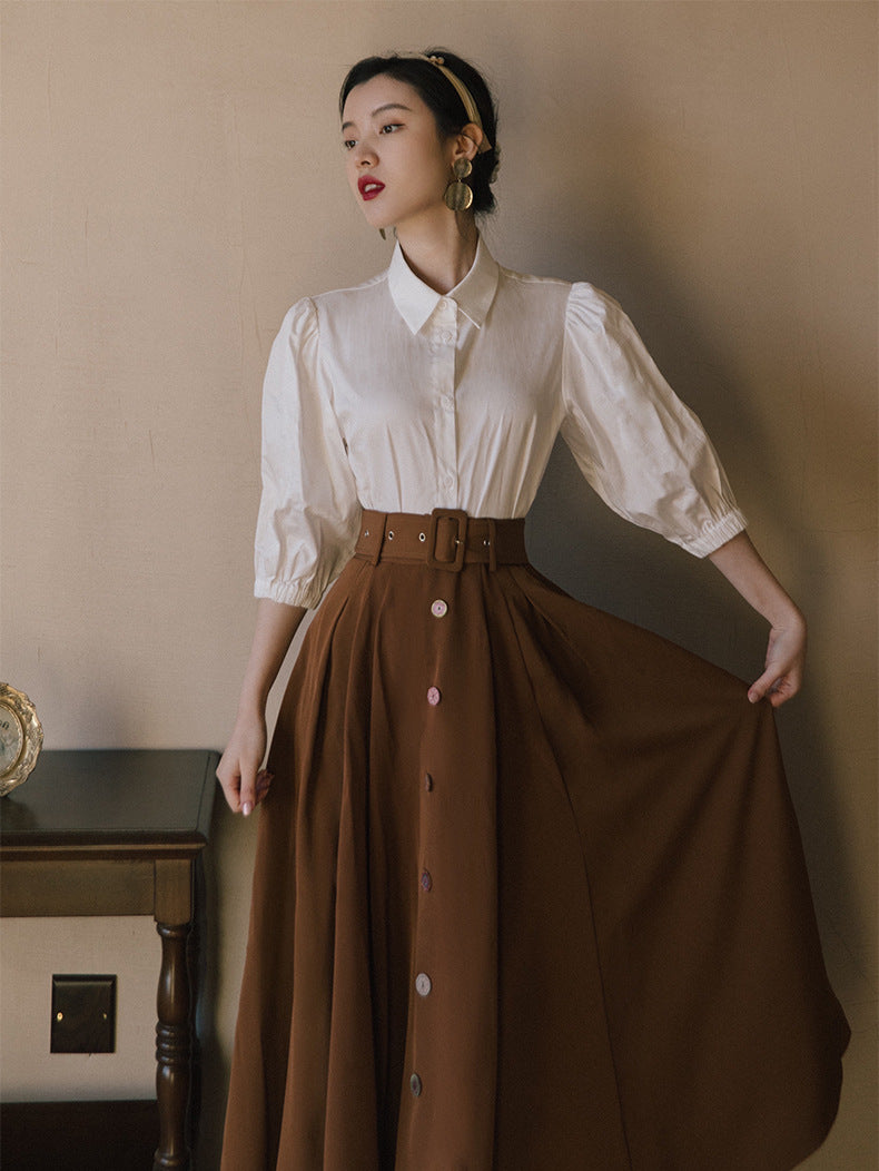 hepburn dress vintage blouse vintage skirt vintage dress 40s 50s dress 30s dress