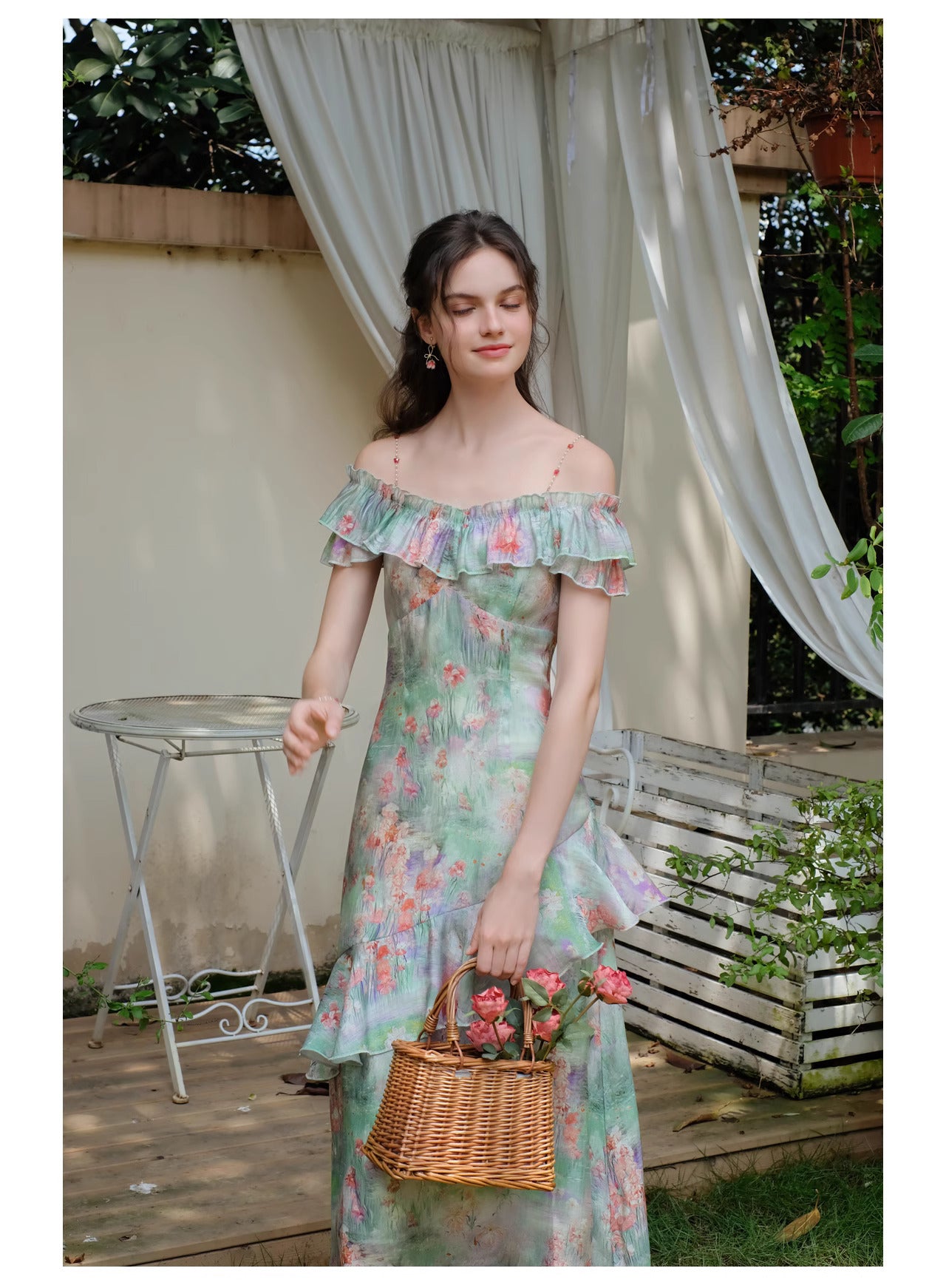 Dreamy Monet's Garden Floral Dress