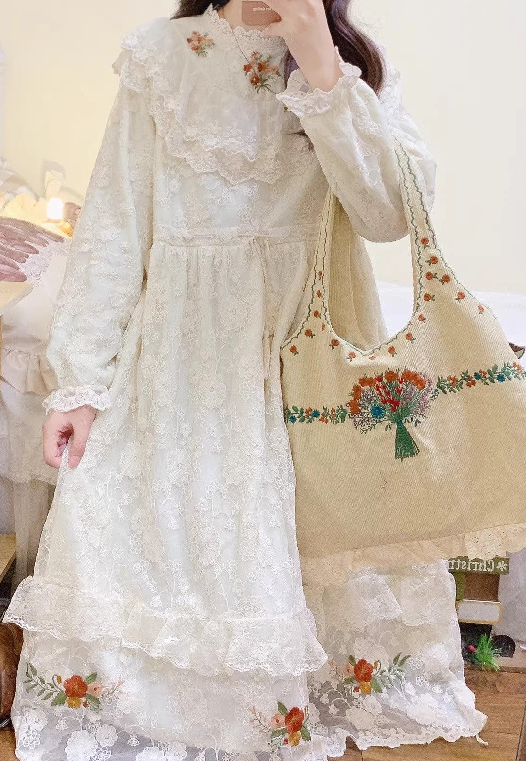 cottagecore dress fairycore dress vintage dress kawaii dress mori kei fashion lolita dress