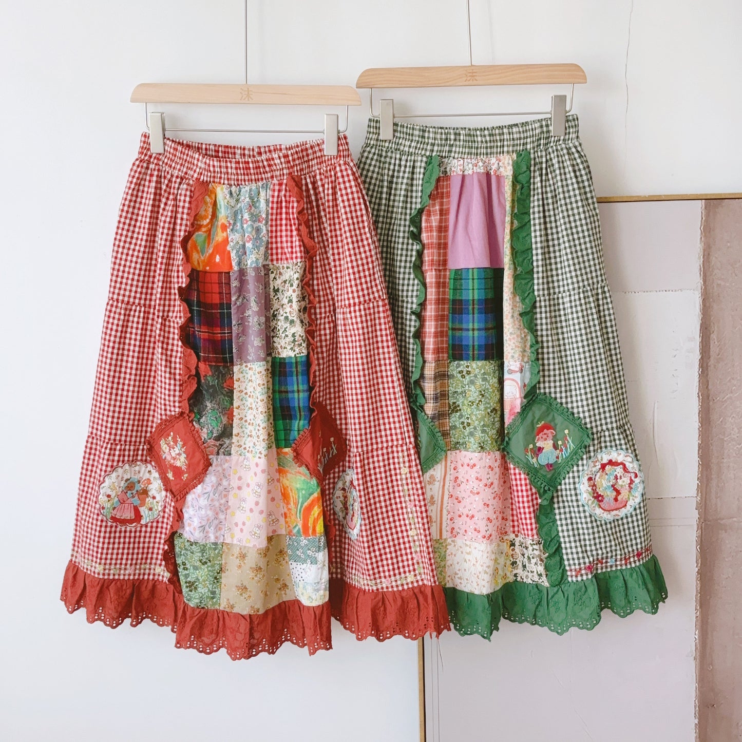 Cottagecore Patchwork Embroidery Skirt